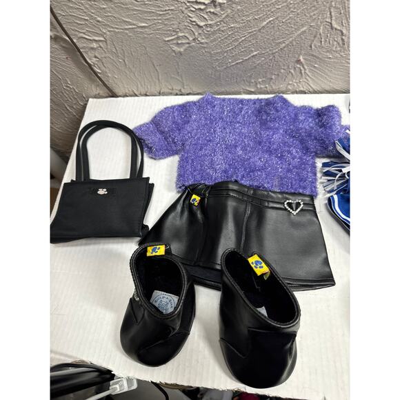 Build a bear BAB Clothing Lot Cheerleader Poodle Skirt Saddle Shoe Leather Skirt - Picture 2 of 4